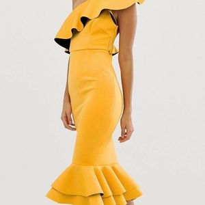 ASOS tangerine cocktail dress